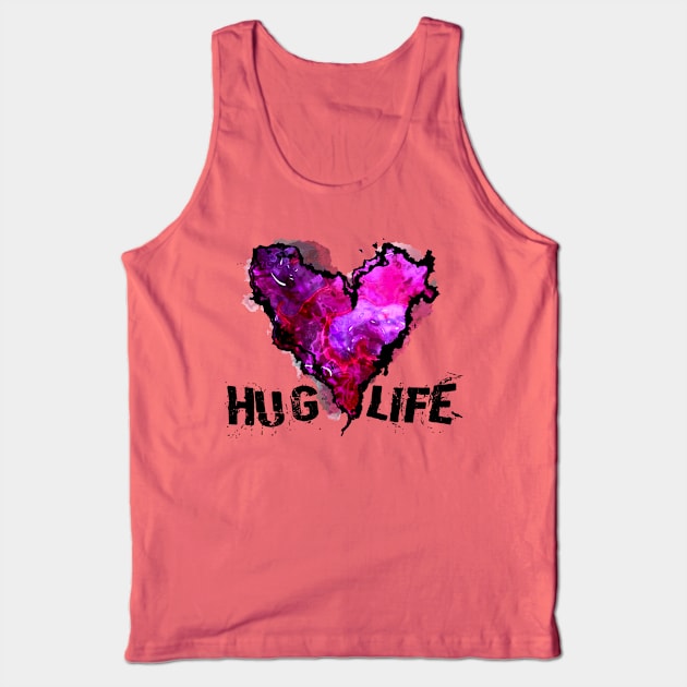 Hug Life - Pink Tank Top by Leroy Binks